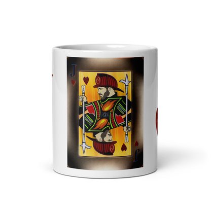 Jack of Heart's White Glossy Mug